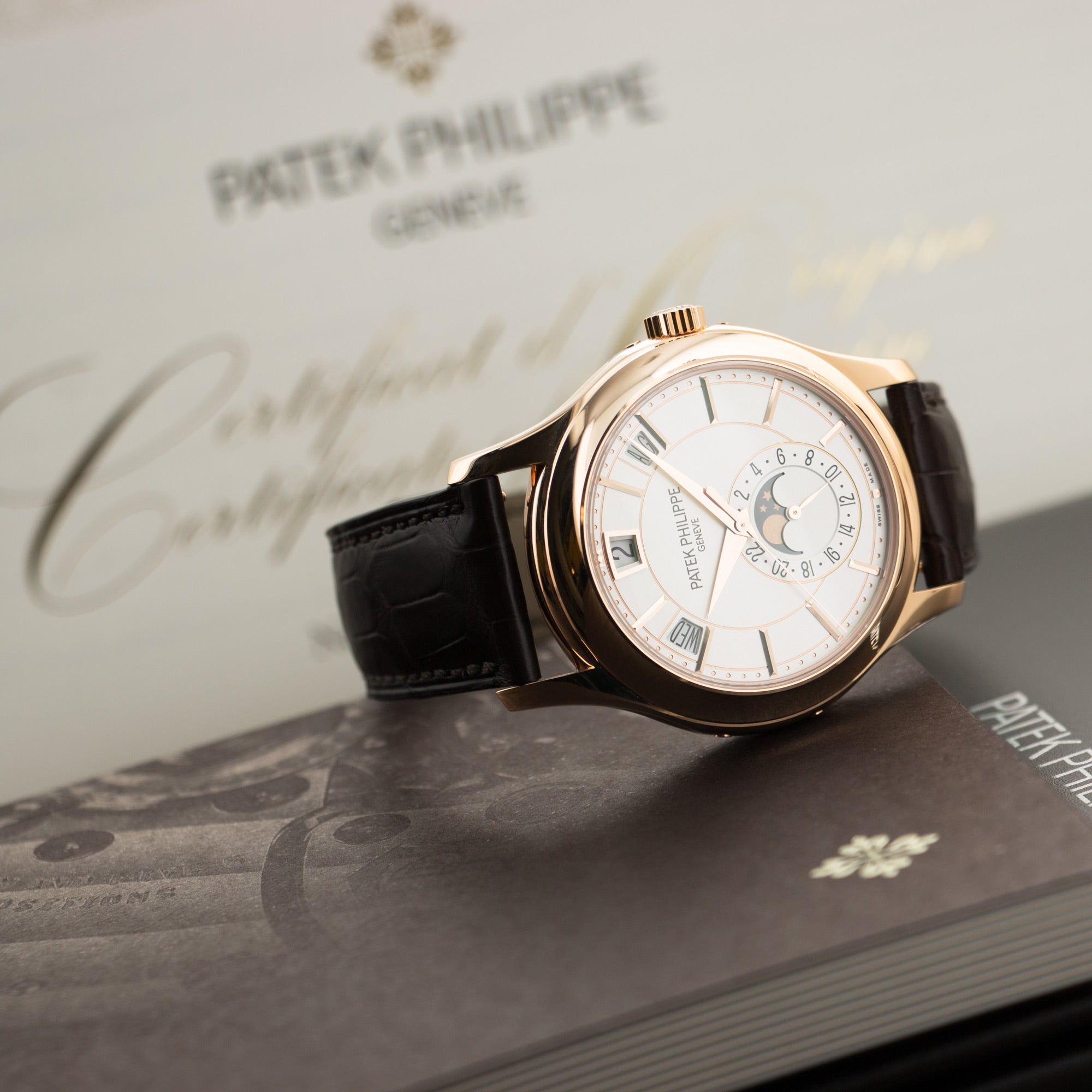 Patek Philippe - Patek Philippe Rose Gold Annual Calendar Moonphase Watch Ref. 5205 - The Keystone Watches