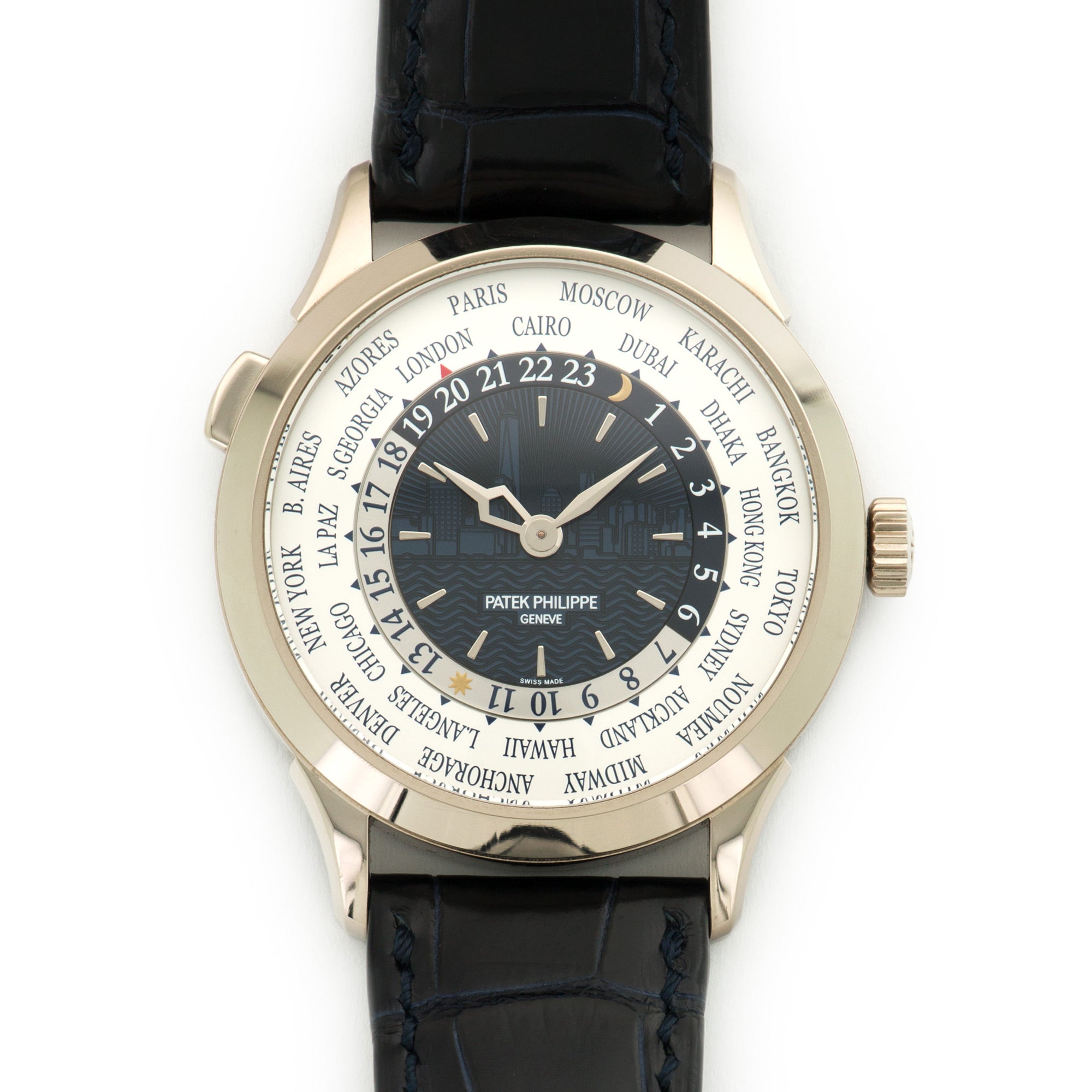 Patek Philippe - Patek Philippe White Gold World Time NY Edition Watch Ref. 5230 - The Keystone Watches