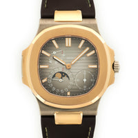 Patek Philippe White & Rose Gold Nautilus Moonphase Watch Ref. 5712GR