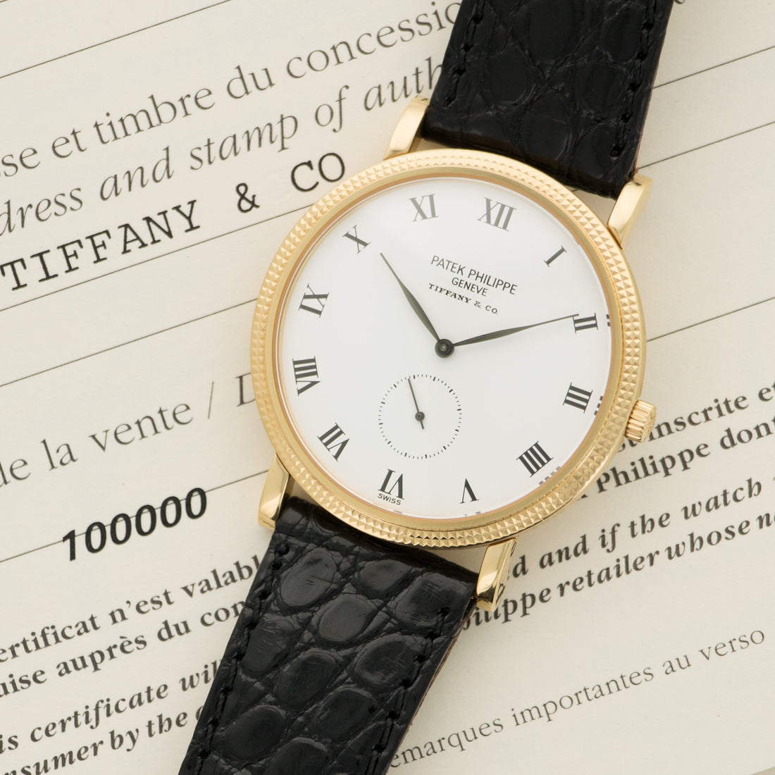 Patek Philippe Yellow Gold Calatrava Watch Ref. 3919 Retailed By Tiffany & Co.