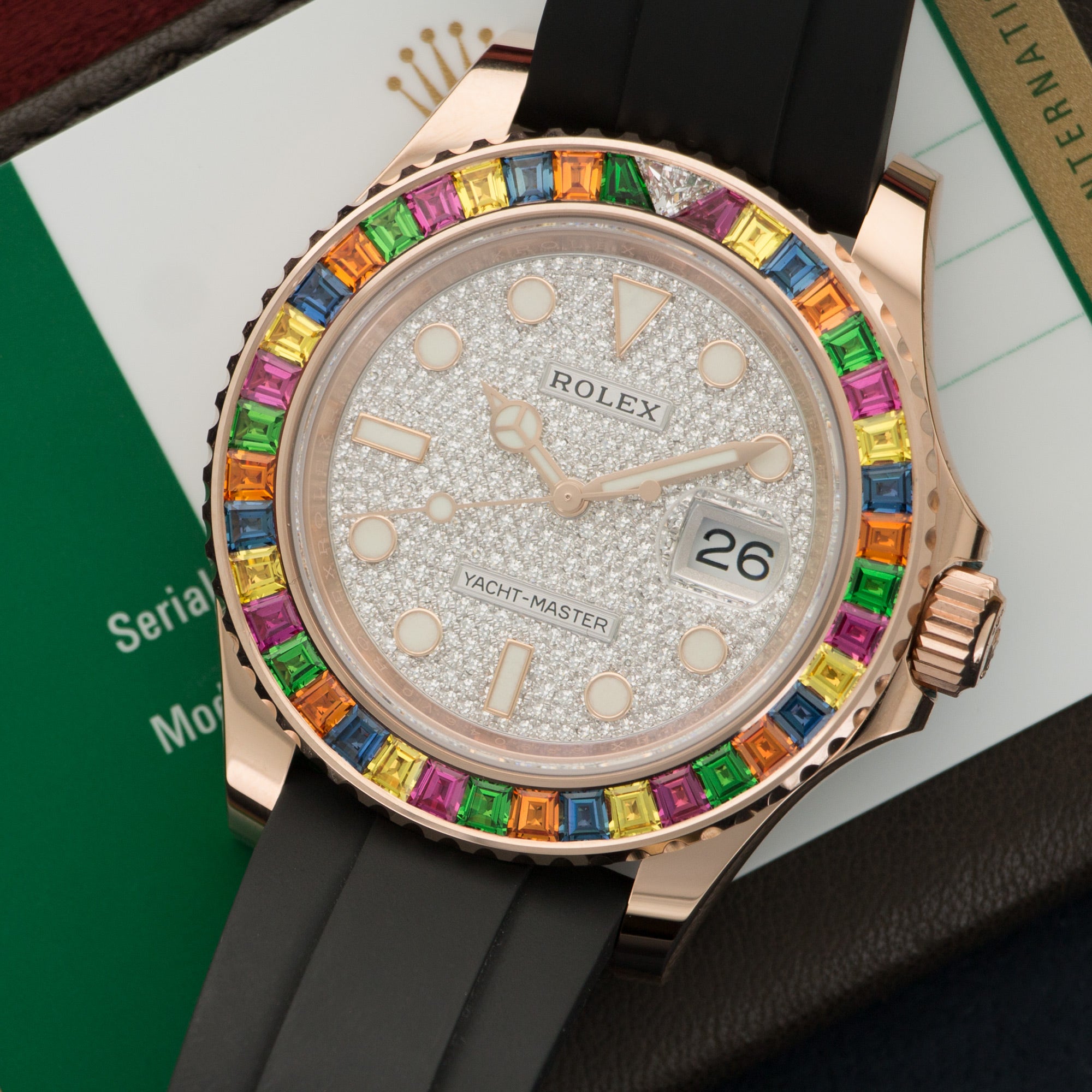 Rolex - Rolex Rose Gold Yachtmaster Sapphire Watch Ref. 116695 - The Keystone Watches