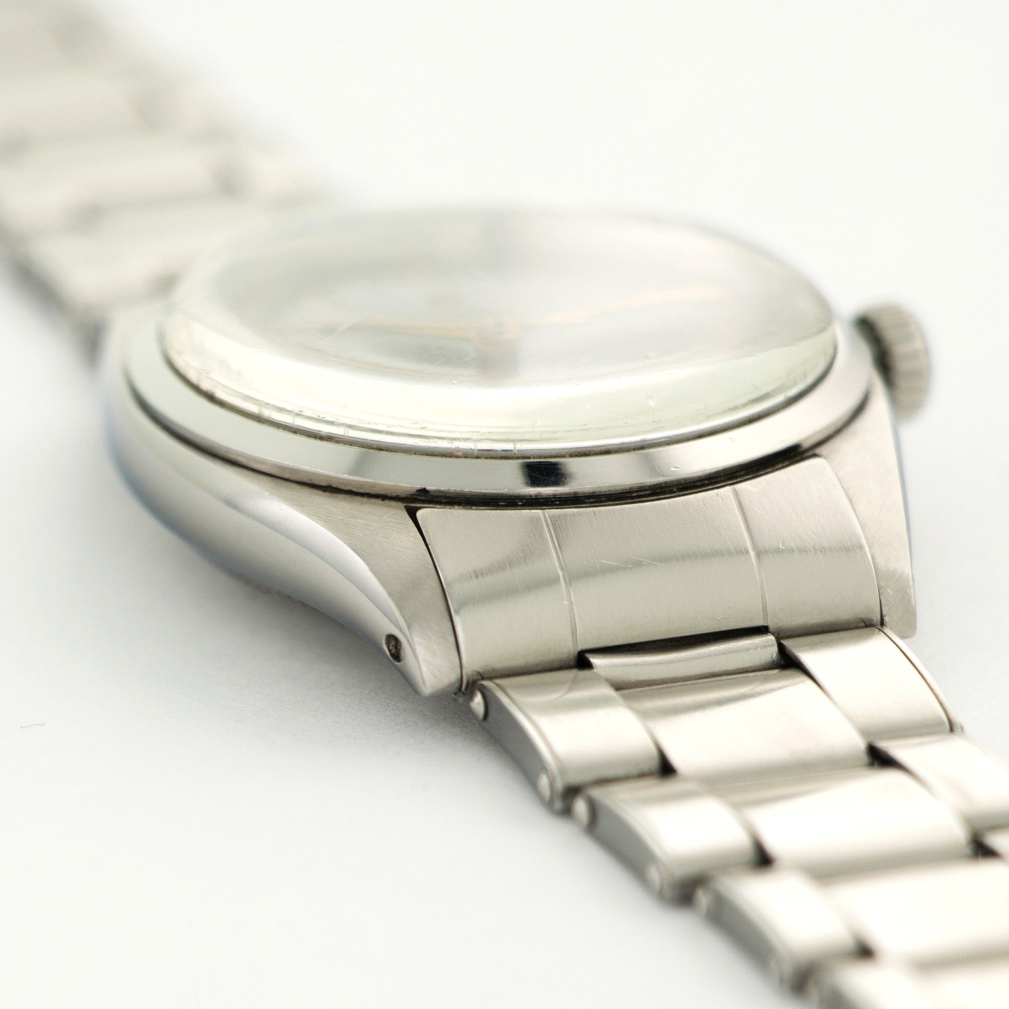 Rolex - Rolex Stainless Steel Explorer Black Gilt Ref. 6352 - The Keystone Watches