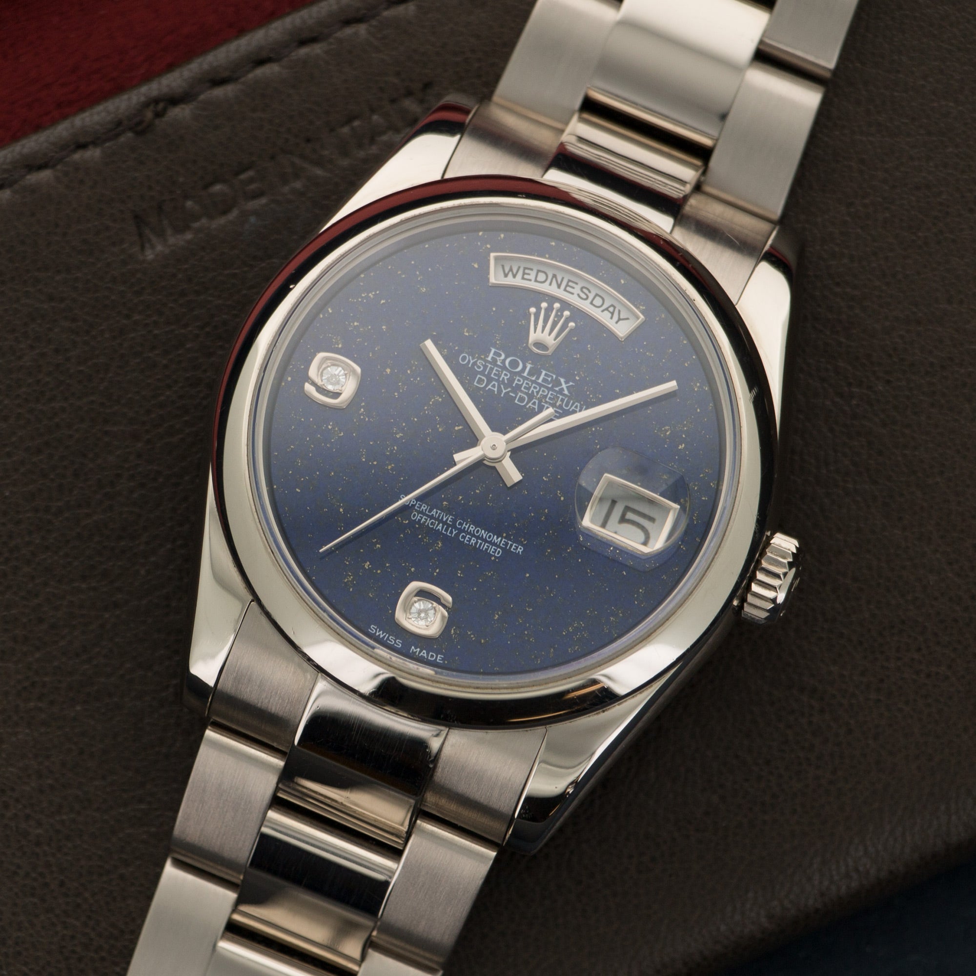 Rolex - Rolex White Gold Day-Date Lapis Watch Ref. 118209 - The Keystone Watches