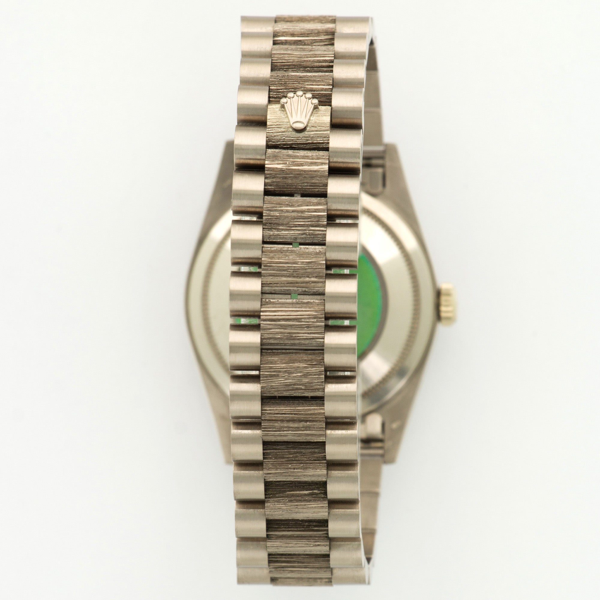 Rolex - Rolex White Gold Day-Date Bark Finish Watch Ref. 18249 - The Keystone Watches