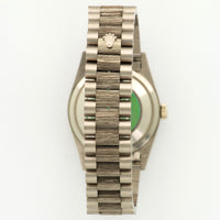 Rolex White Gold Day-Date Bark Finish Watch Ref. 18249