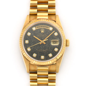 Rolex Yellow Gold Jurassic Day-Date Fossil Dial Watch Ref. 18238