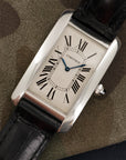 Cartier - Cartier Platinum Jumbo Tank Americaine Mechanique Watch - The Keystone Watches
