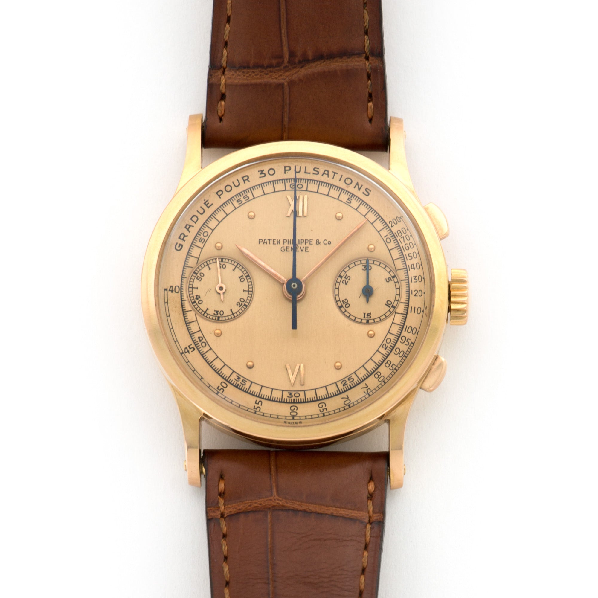Patek Philippe - Patek Philippe Rose Gold Chronograph Pulsometer Scale Watch Ref. 533 - The Keystone Watches