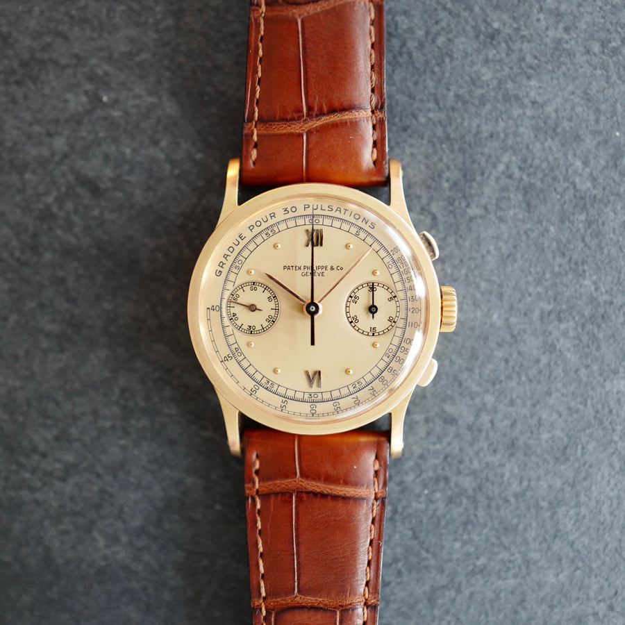 Patek Philippe Rose Gold Chronograph Pulsometer Scale Watch Ref. 533