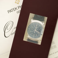 Unworn Patek Philippe Platinum Chronograph Ref. 5070 in Original Plastic Seal