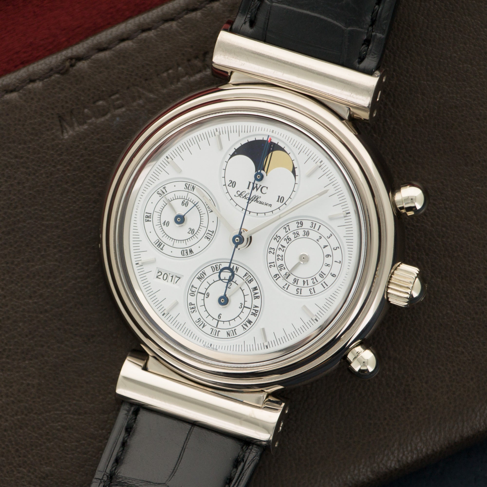 IWC - IWC White Gold Da Vinci Perpetual Calendar Chronograph Watch - The Keystone Watches