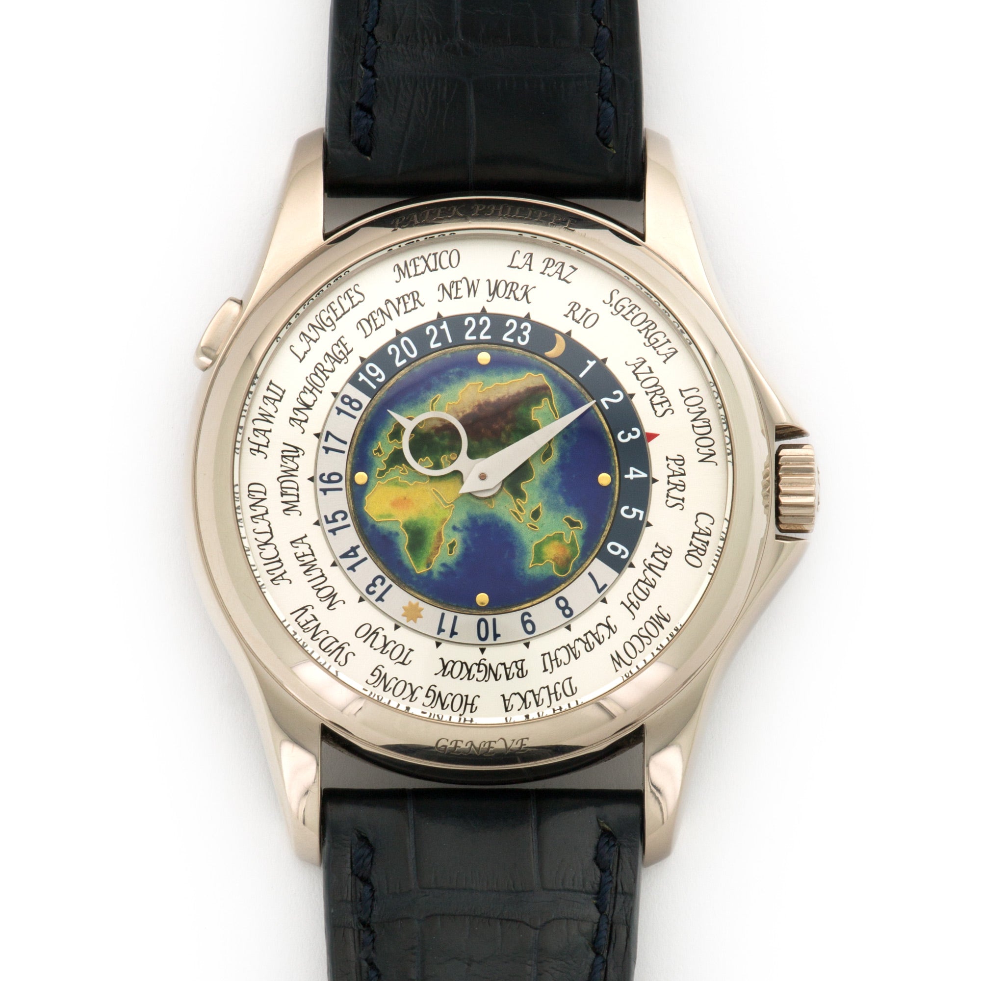 Patek Philippe - Patek Philippe White Gold World Time Cloisonne Watch Ref. 5131 - The Keystone Watches