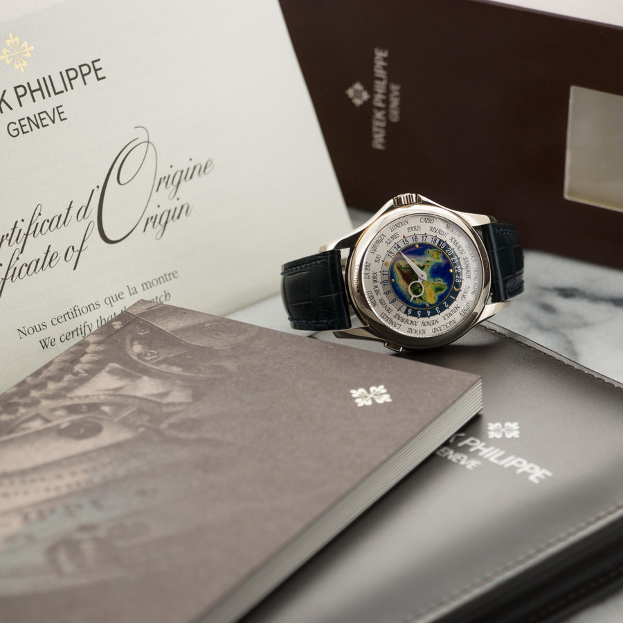 Patek Philippe White Gold World Time Cloisonne Watch Ref. 5131
