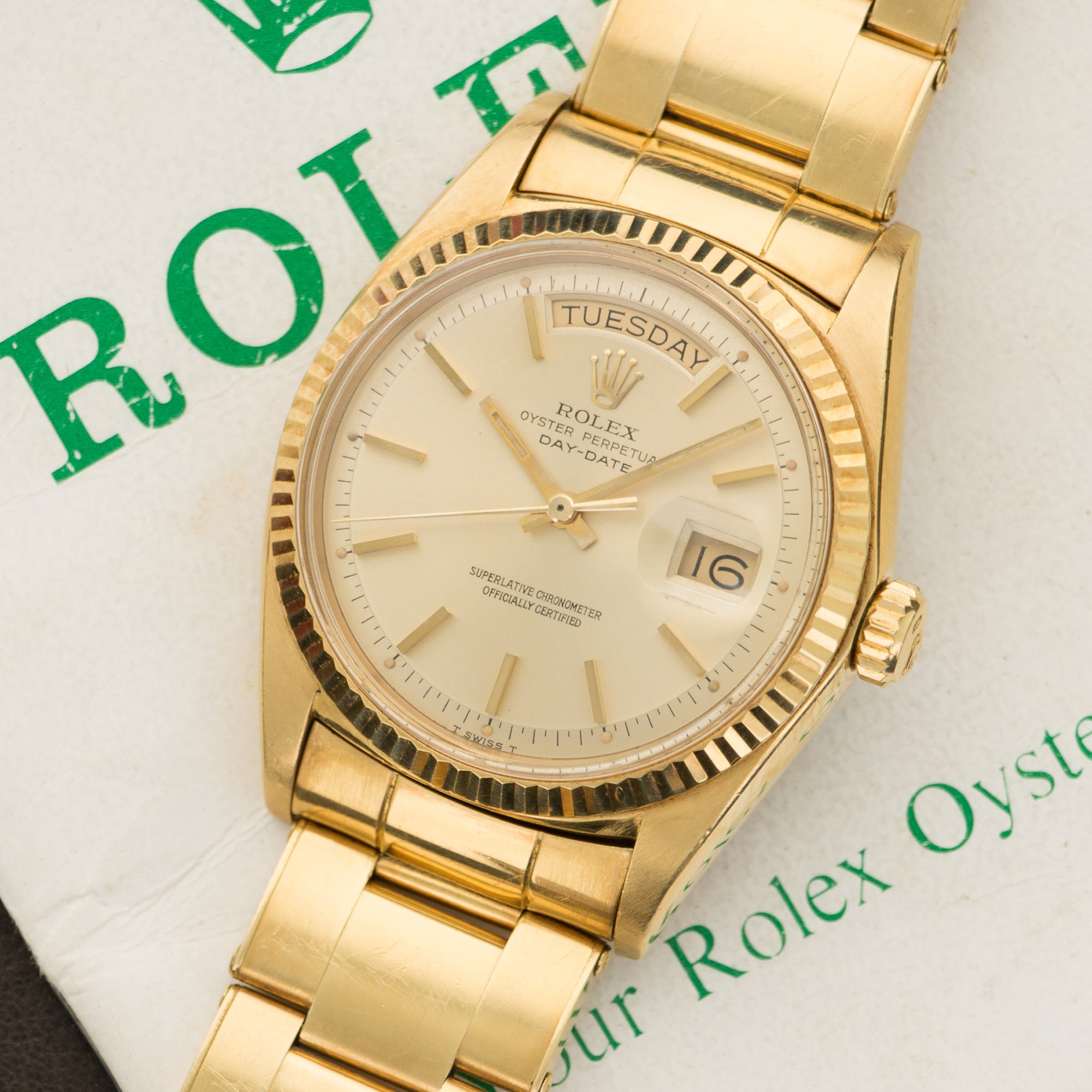 Rolex - Rolex Yellow Gold Day-Date Watch Ref. 1803 with Original Booklet - The Keystone Watches