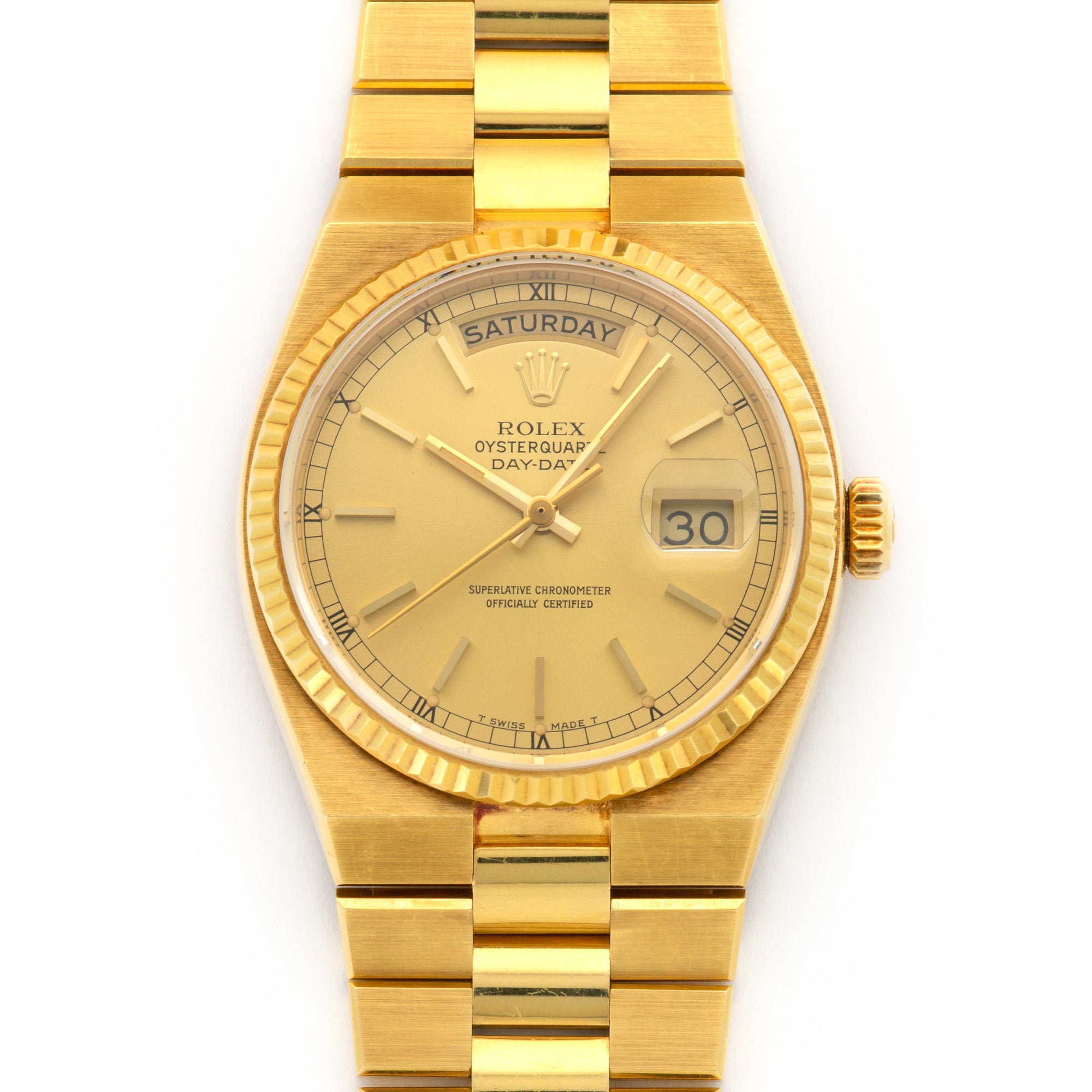 Rolex - Rolex Yellow Gold Day-Date OysterQuartz Watch Ref. 19018 - The Keystone Watches