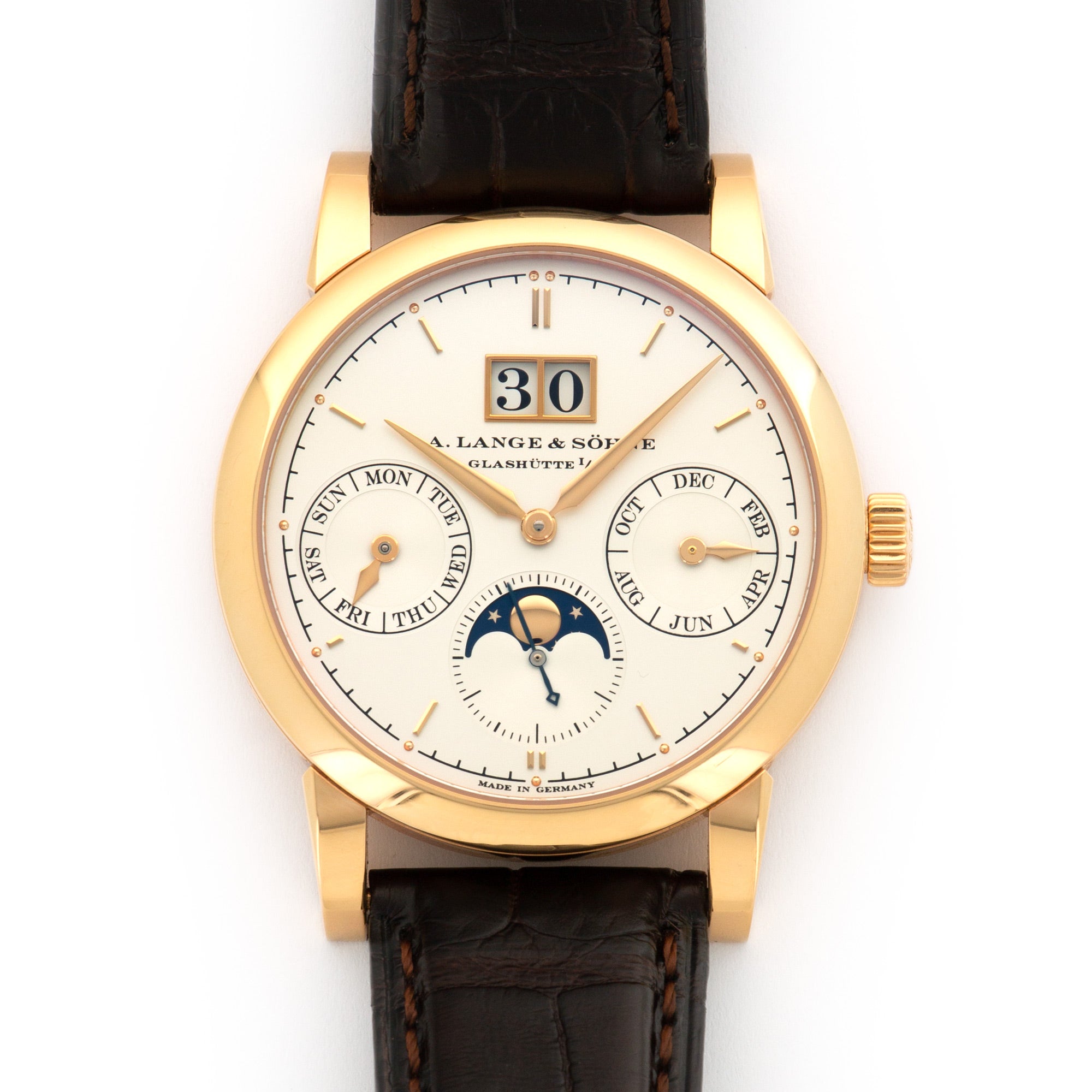 A. Lange &amp; Sohne Rose Gold Saxonia Annual Calendar Watch Ref. 330.032