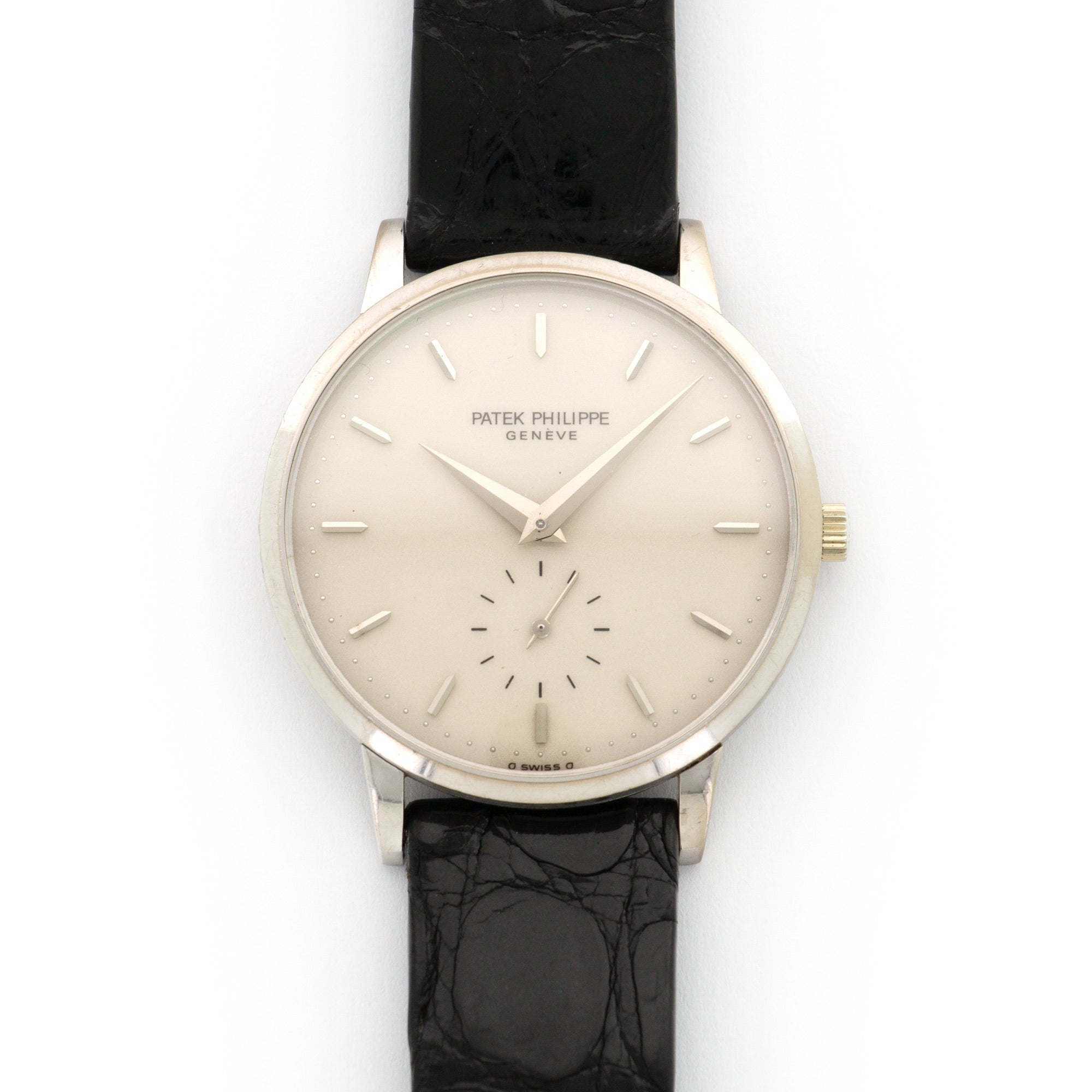Patek Philippe - Patek Philippe Calatrava White Gold on Strap Ref. 3893 - The Keystone Watches