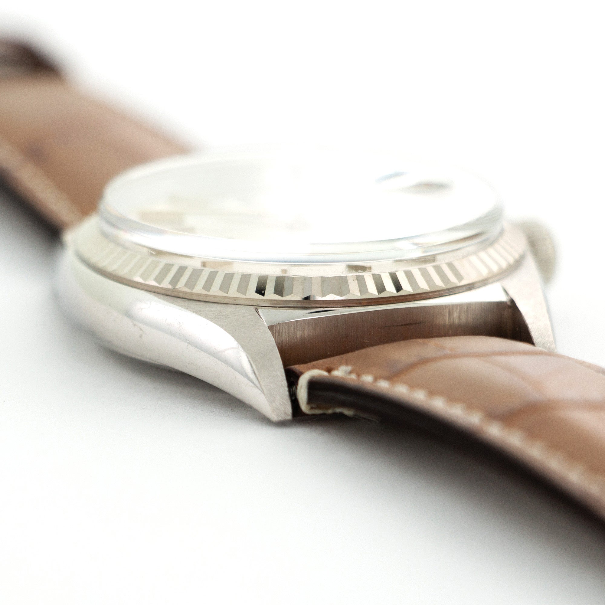 Rolex - Rolex White Gold Day-Date Linen Dial Watch Ref. 1803 - The Keystone Watches