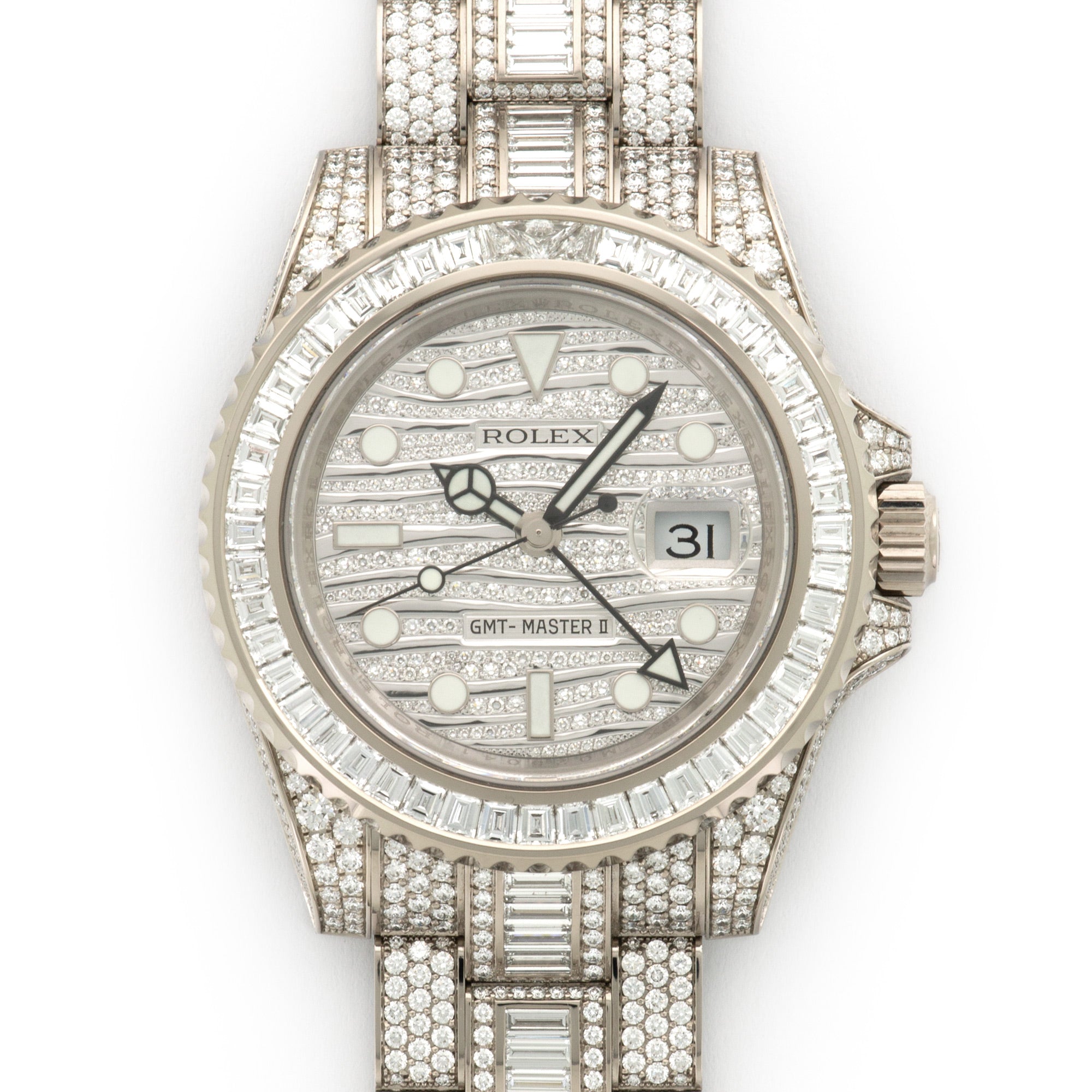 Rolex - Rolex White Gold GMT-Master II ICE Baguette Diamond Watch Ref. 116769 - The Keystone Watches