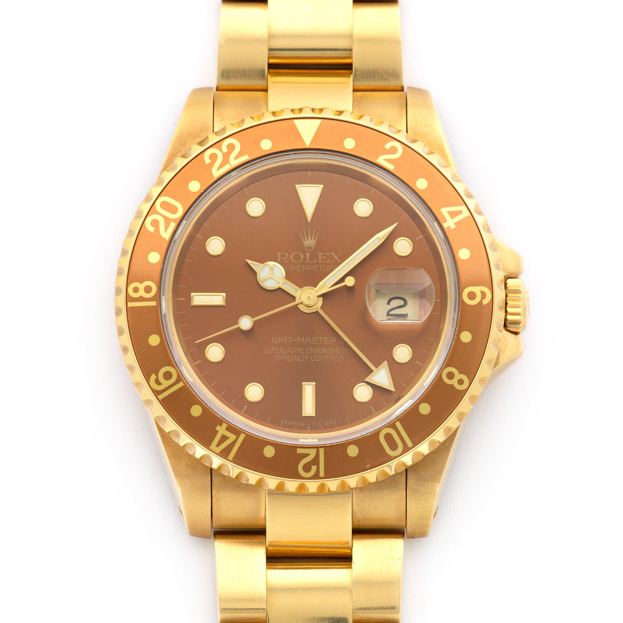 Rolex - Rolex Yellow Gold Root Beer GMT-Master II Watch Ref. 16718 - The Keystone Watches