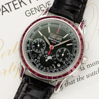Patek Philippe Platinum Perpetual Ruby Chronograph Watch Ref. 5271