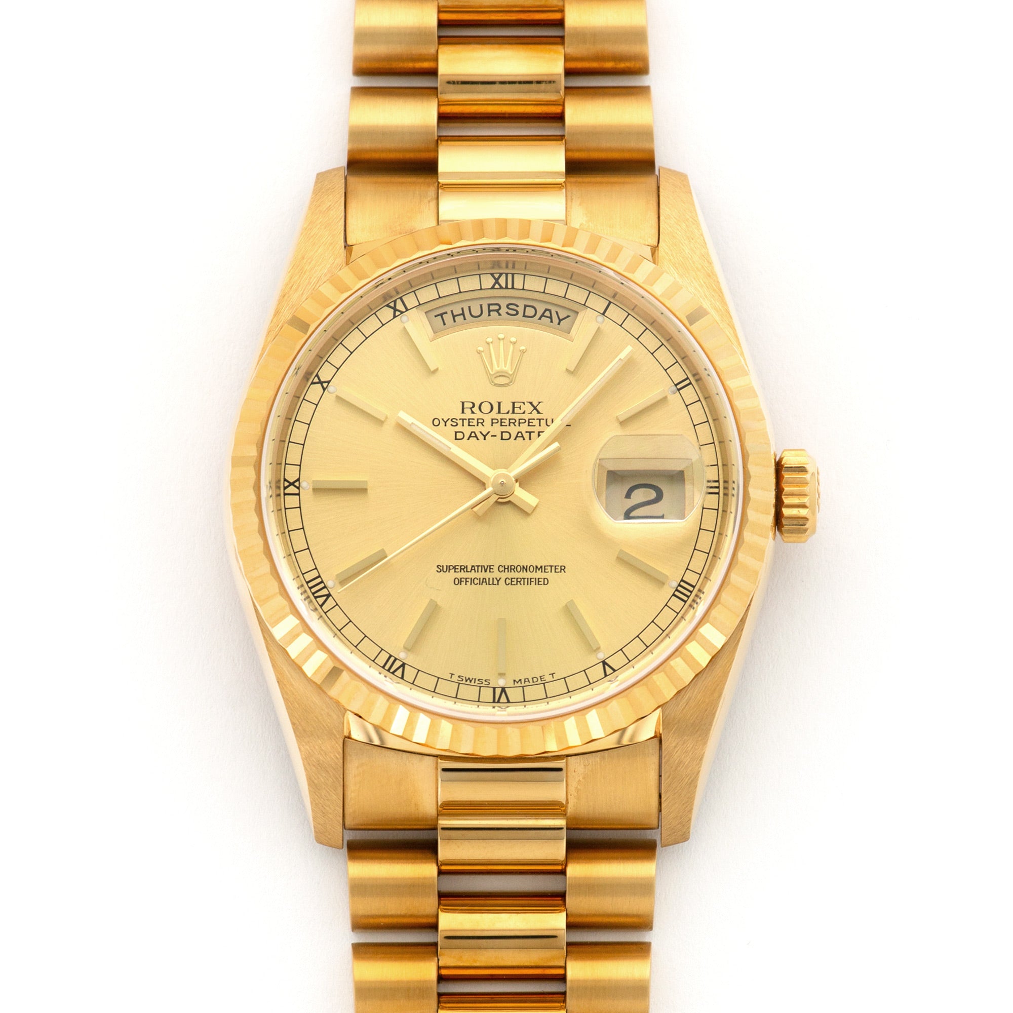 Rolex - Rolex Yellow Gold Day-Date Watch Ref. 18238 in New Old Stock Condition - The Keystone Watches
