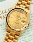 Rolex - Rolex Yellow Gold Day-Date Watch Ref. 18238 in New Old Stock Condition - The Keystone Watches