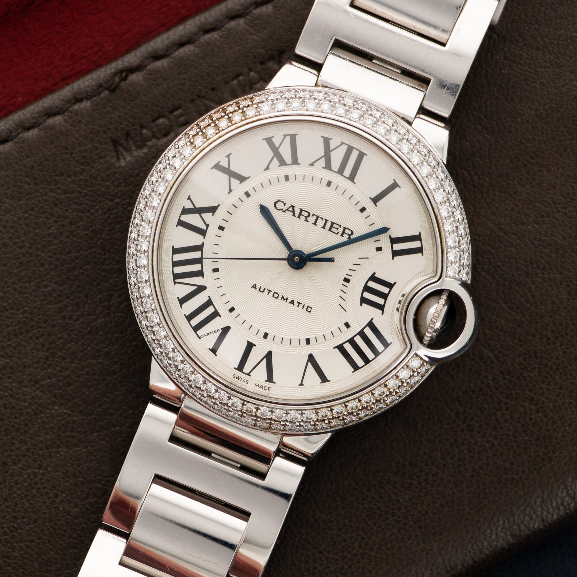 Cartier - Cartier White Gold Ballon Bleu Diamond Watch - The Keystone Watches