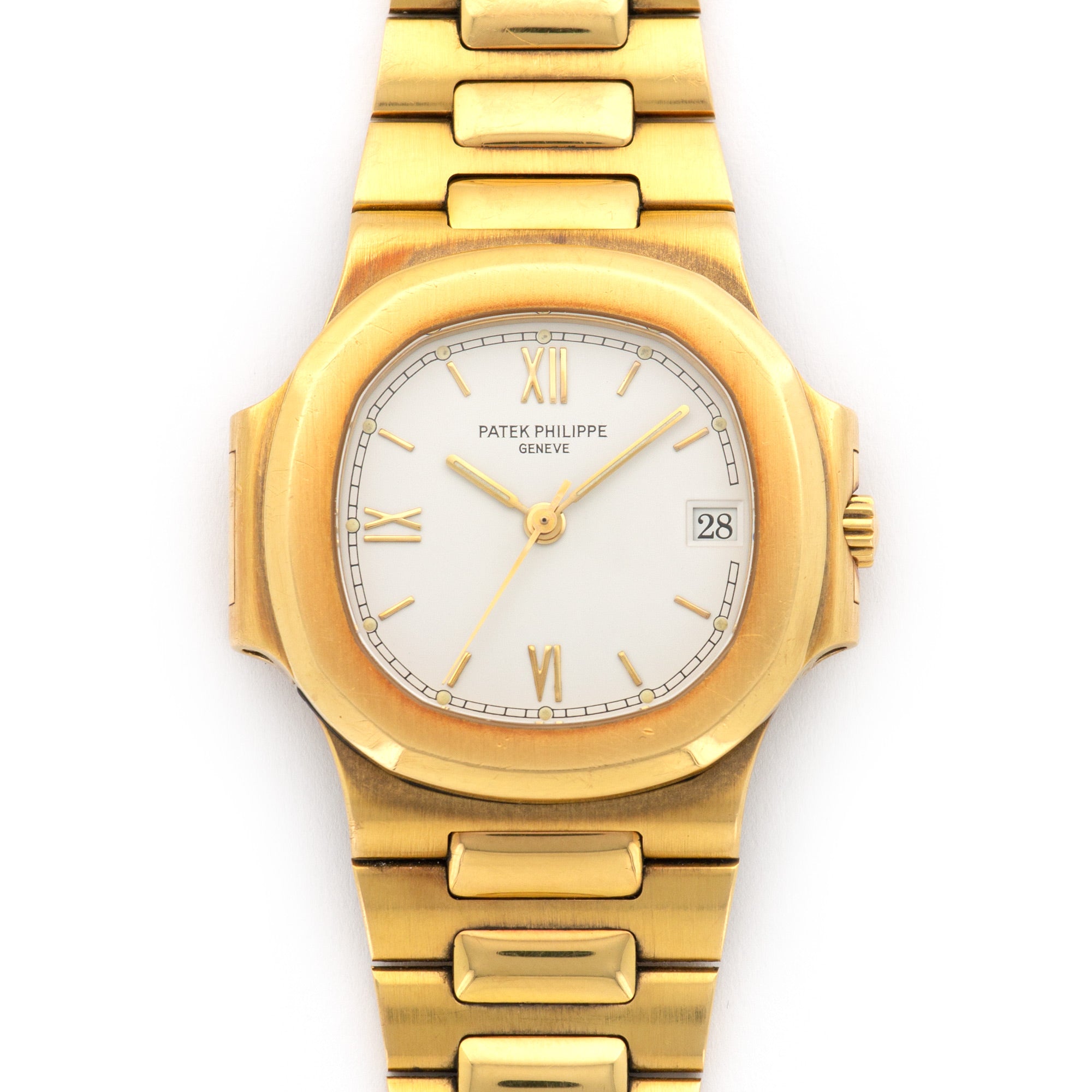 Patek Philippe - Patek Philippe Yellow Gold Nautilus Watch Ref. 3800 with Original Box and Papers - The Keystone Watches