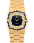 Rolex - Rolex Cellini Yellow Gold with Sapphire Bezen and Diamond Dial Ref. 5019/8 - The Keystone Watches