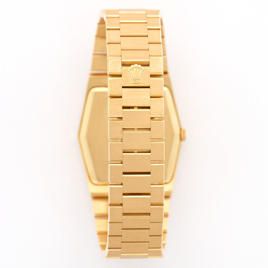 Rolex Cellini Yellow Gold with Sapphire Bezen and Diamond Dial Ref. 5019/8