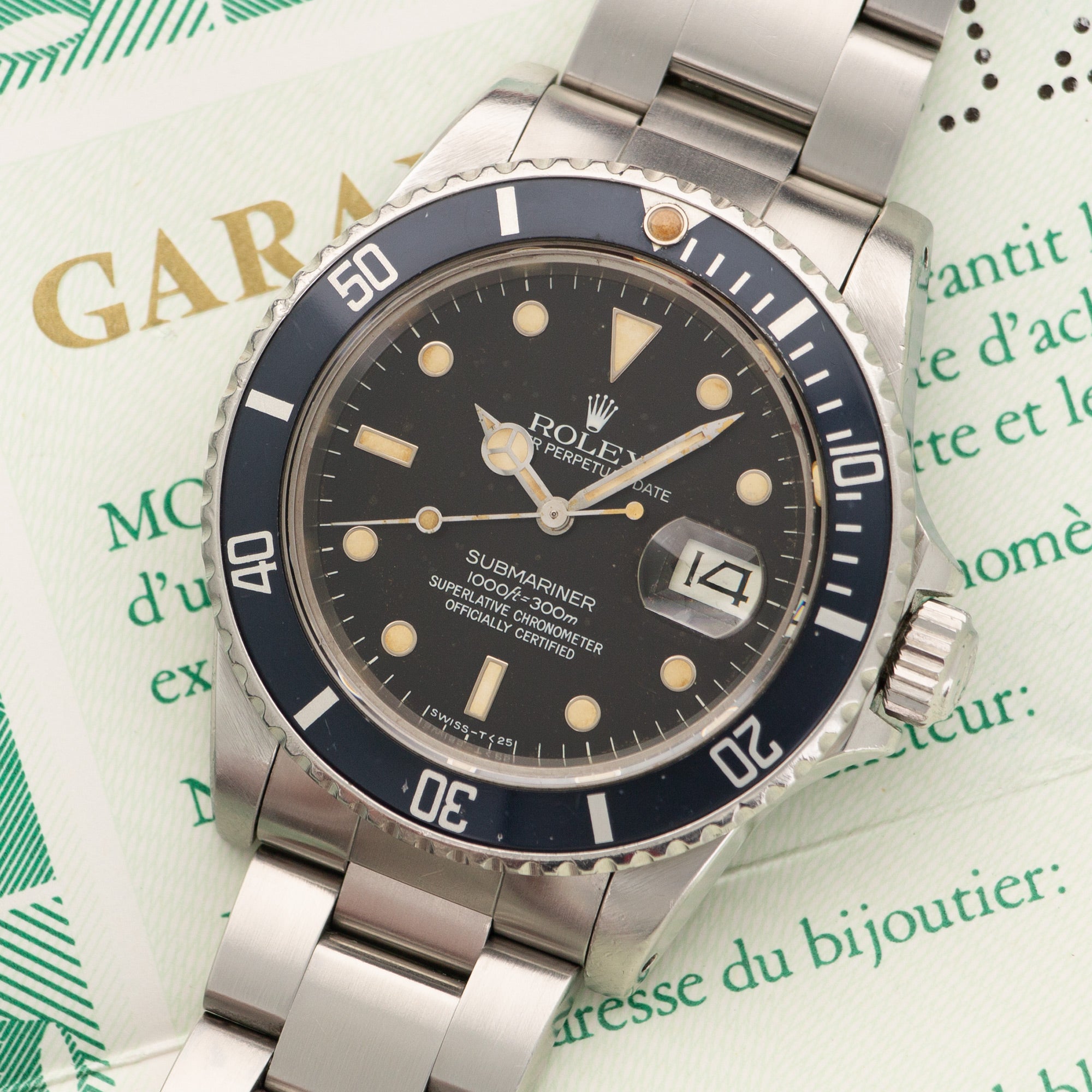 Rolex - Rolex Submariner Watch Ref. 16800 with Original Box and Papers - The Keystone Watches