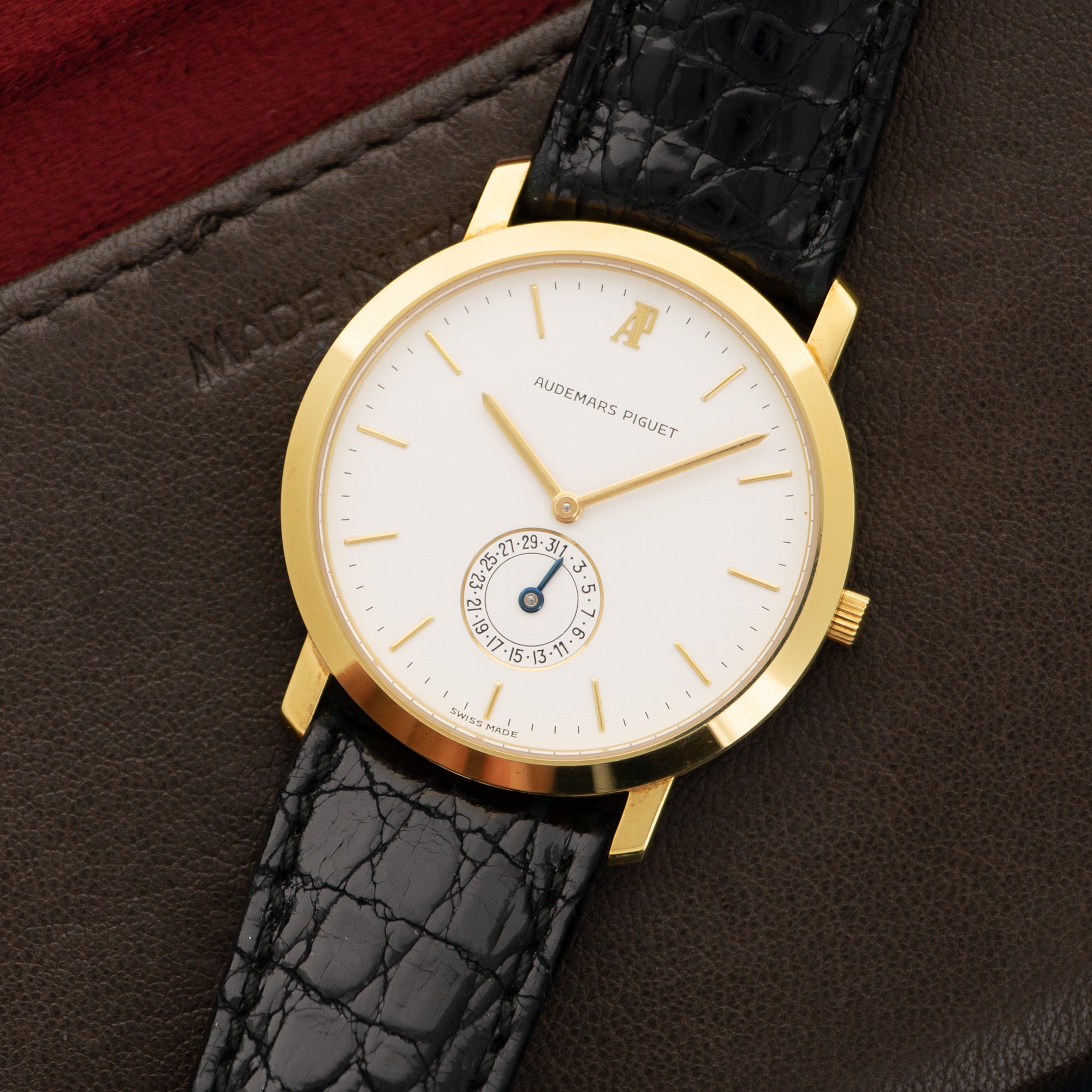 Audemars Piguet - Audemars Piguet Yellow Gold Calendar Strap Watch - The Keystone Watches