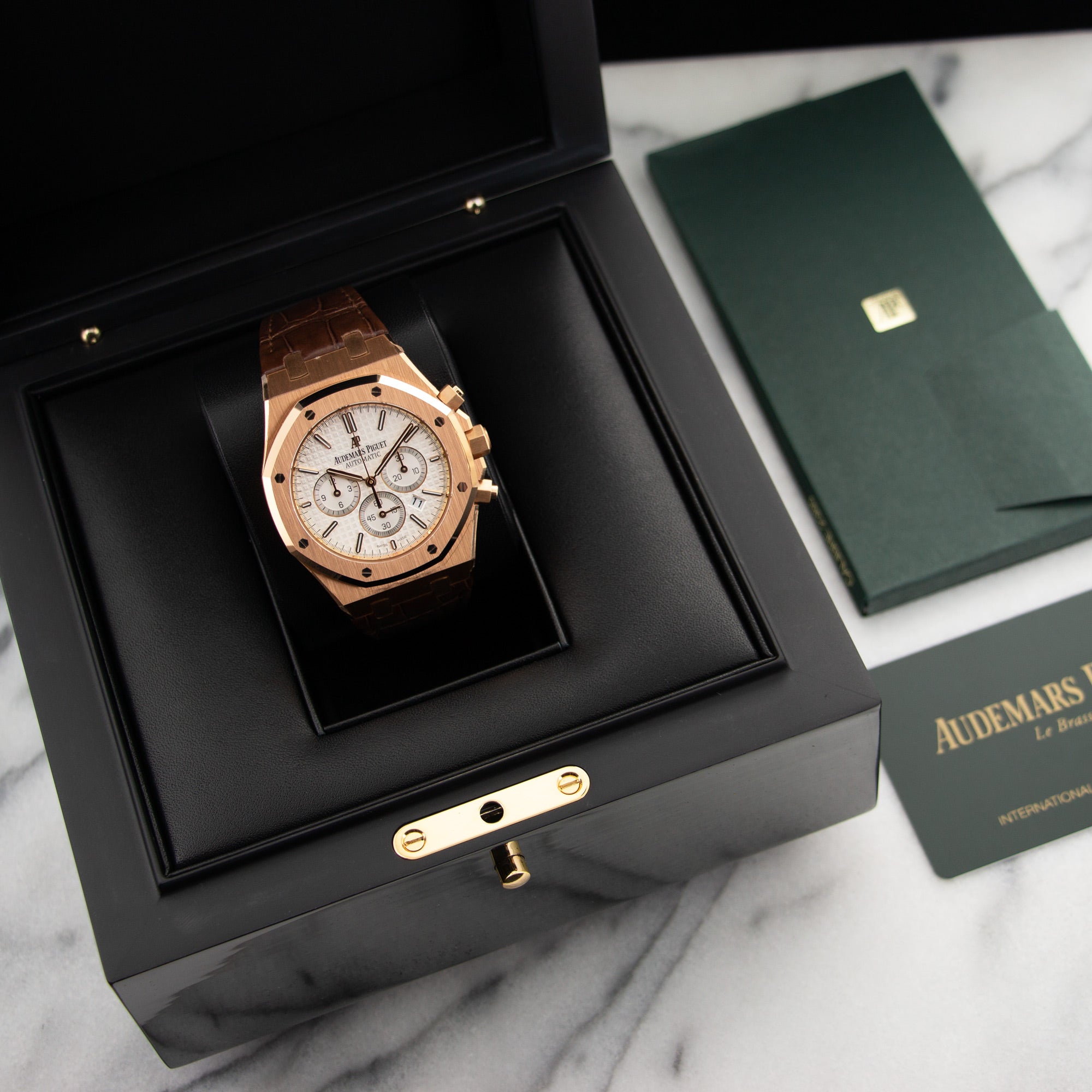 Audemars Piguet - Audemars Piguet Rose Gold Royal Oak Chronograph Watch Ref. 26320 - The Keystone Watches