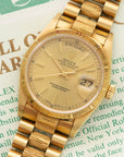 Rolex - Rolex Day-Date Watch Ref. 18078 with Bark Finish and Box and Paper - The Keystone Watches