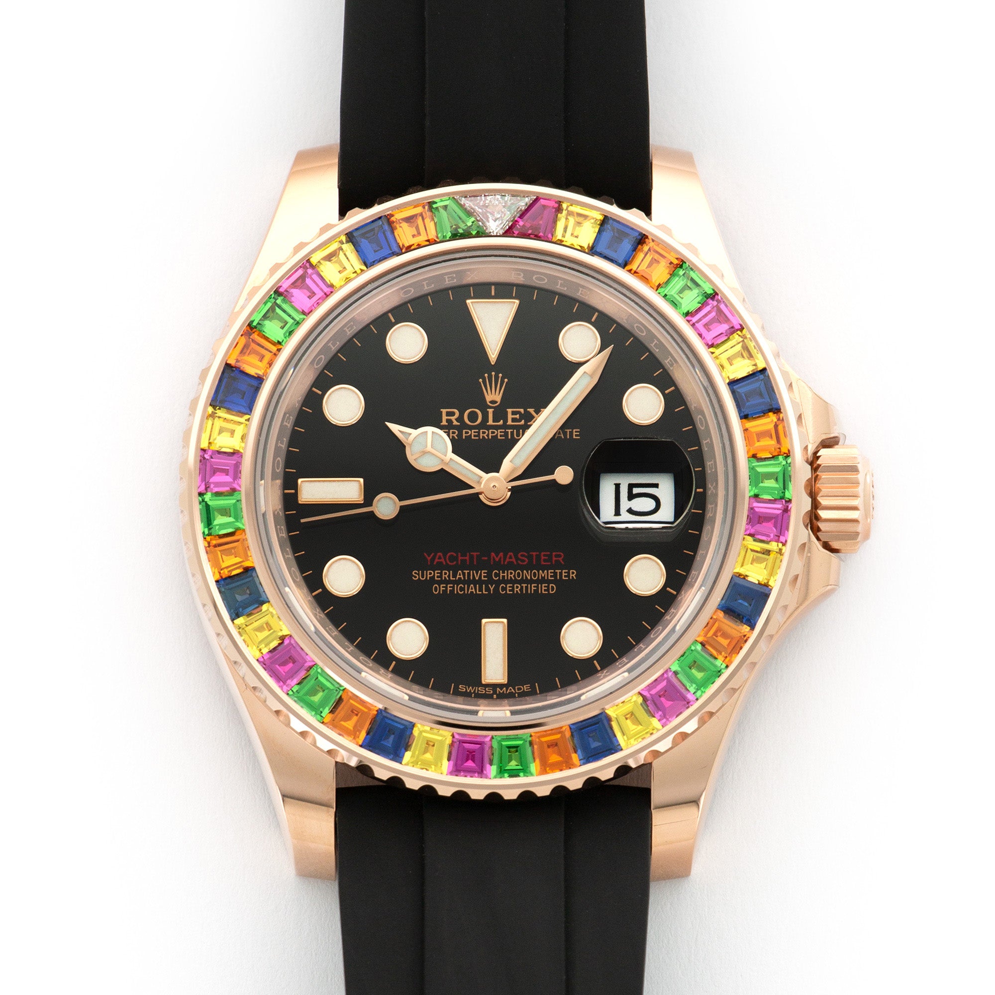 Rolex - Rolex Rose Gold Yacht-Master Rainbow Watch Ref. 116695 - The Keystone Watches