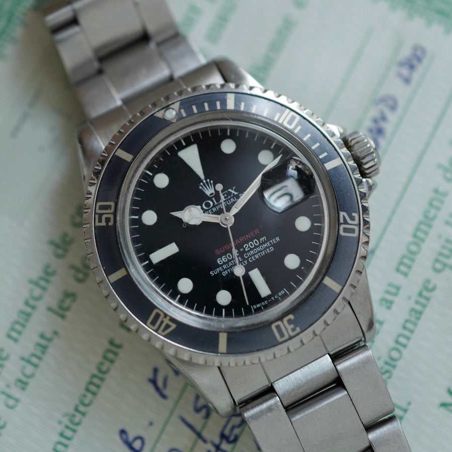 Rolex Red Submariner Watch Ref. 1680 with Original Box and Papers