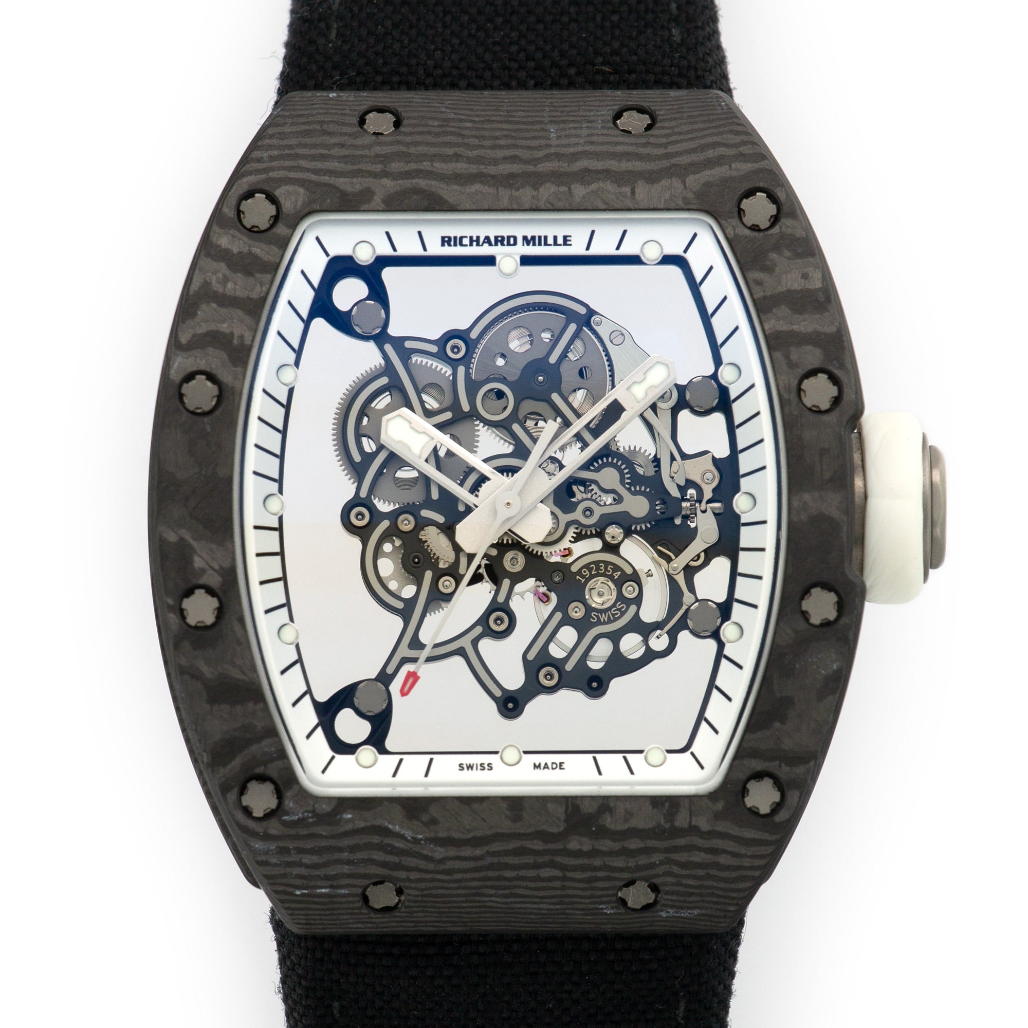 Richard Mille - Richard Mille Carbon Fiber Skeleton White Legend Watch Ref. RM055 RM55 - The Keystone Watches
