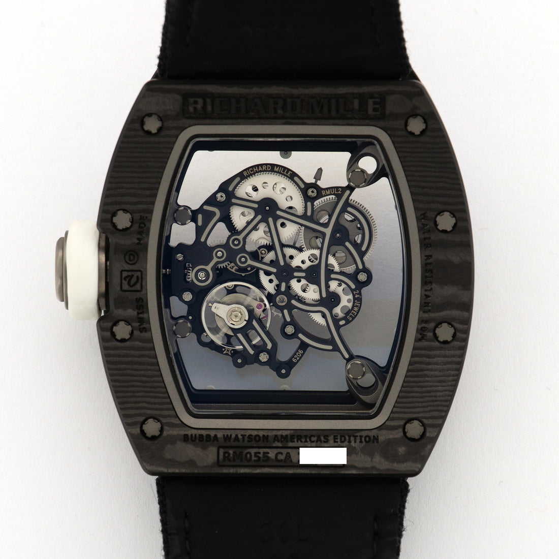 Richard Mille Carbon Fiber Skeleton White Legend Watch Ref. RM055 RM55