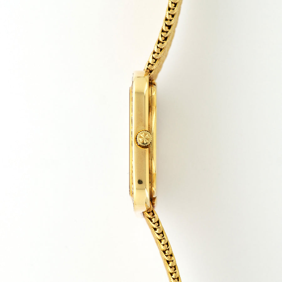 Vacheron Constantin Yellow Gold Baguette Diamond Watch