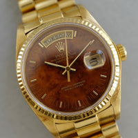 Rolex Yellow Gold Day-Date Wood Dial Watch Ref. 18038
