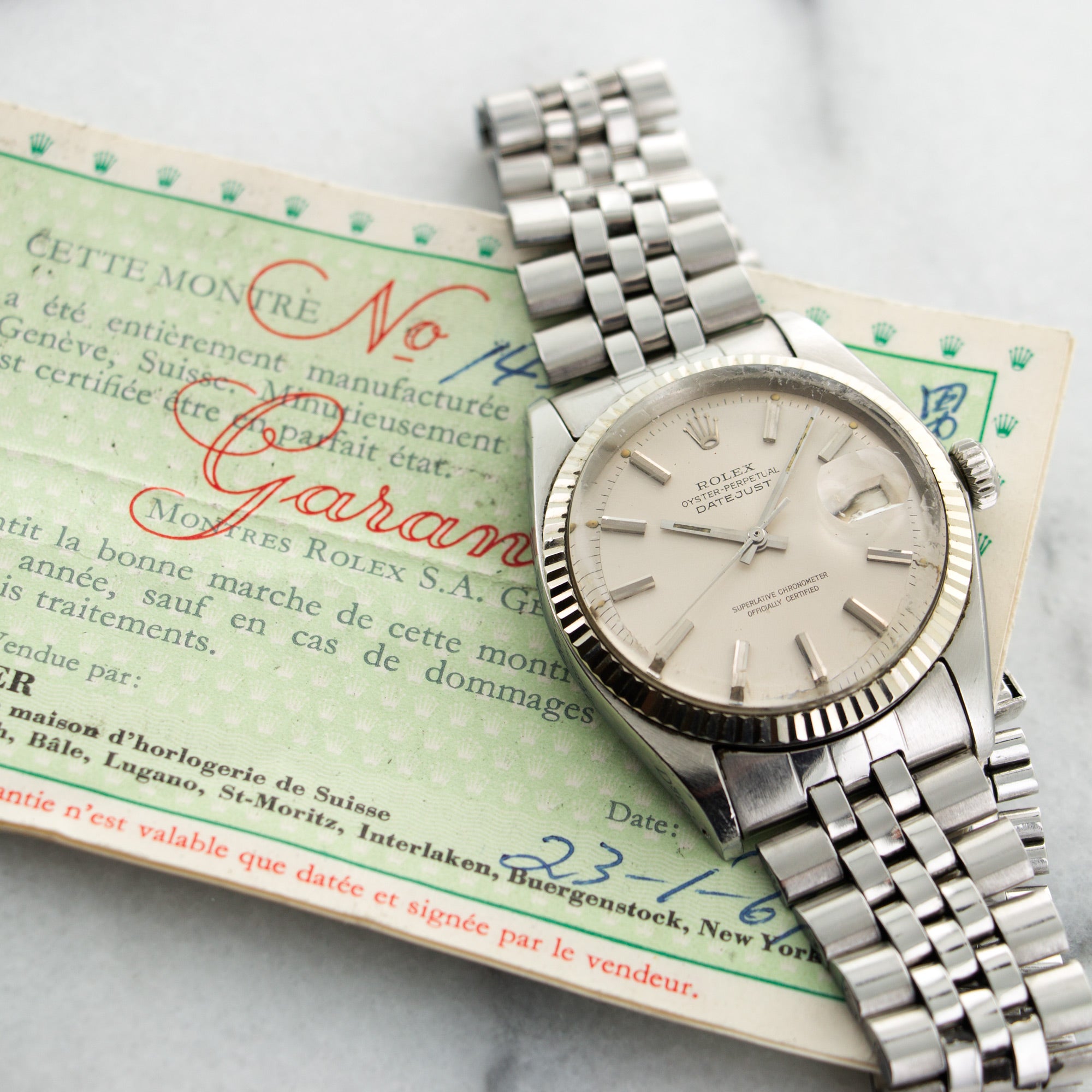 Rolex - Rolex Datejust Watch Ref. 1601 with Original Paper - The Keystone Watches