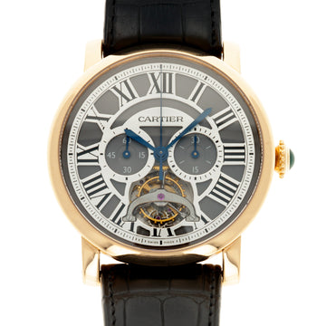 Cartier Rose Gold Rotonde Tourbillon Monopusher Chronograph Watch W1580032