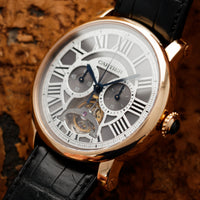 Cartier Rose Gold Rotonde Tourbillon Monopusher Chronograph Watch W1580032