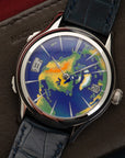 Laurent Ferrier White Gold Galet Traveler Enamel World Watch, Limited U.S. Edition