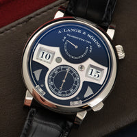 A. Lange & Sohne White Gold Zeitwerk Striking Time Watch Ref. 145.029