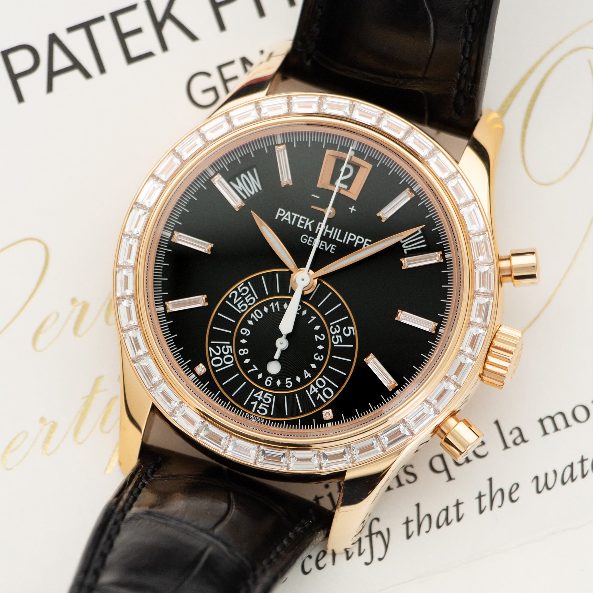 Patek Philippe - Patek Philippe Rose Gold Chronograph Baguette Watch Ref. 5961 - The Keystone Watches