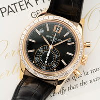 Patek Philippe Rose Gold Chronograph Baguette Watch Ref. 5961