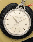 IWC - IWC Platinum Diamond Pocket Watch with Original Box and Papers - The Keystone Watches