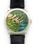 Patek Philippe - Patek Philippe Platinum Handcrafts Cloisonne Peacock Watch, Ref. 5077 Unworn and Double Sealed - The Keystone Watches